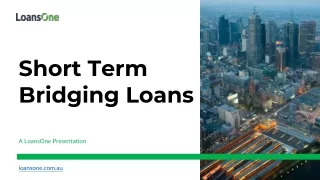 Short Term Bridging Loans