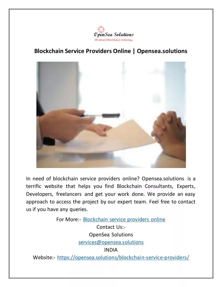 blockchain service provider