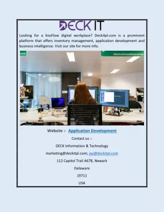 Application Development | Deckitpl.com