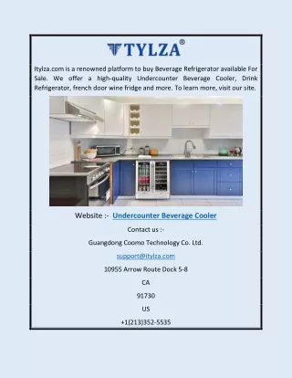 Undercounter Beverage Cooler | Itylza.com