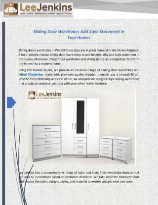Sliding Door Wardrobes Add Style Statement in Your Homes