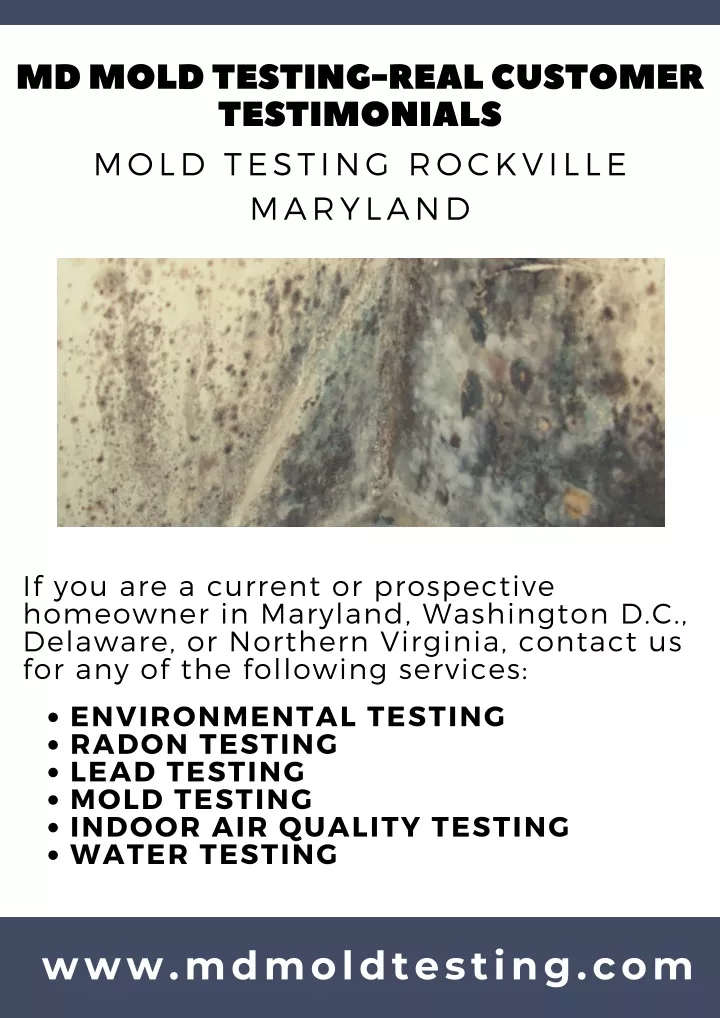 md mold testing real c ustomer testimonials