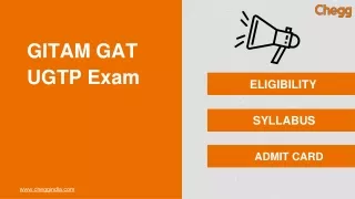 GITAM University UGTP Admission Test (GAT UGTP)