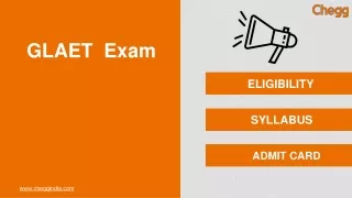 GLA University Entrance Test (GLAET)