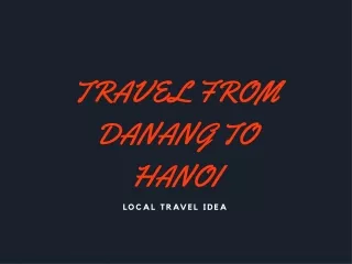 travel from danang to hanoi