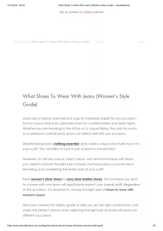 What Shoes To Wear With Jeans (Women's Style Guide) – ameisefashion