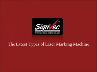 the latest types of laser marking machine