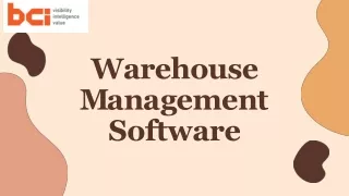 warehouse m a n a g e m e n t software