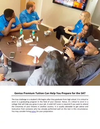 Genius Premium Tuition Can Help You Prepare for the SAT