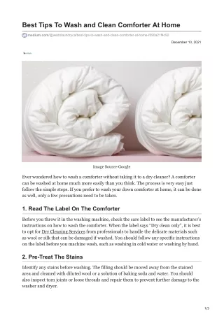 Best Tips To Wash and Clean Comforter At Home