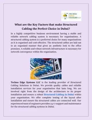 what are the key factors that make structured