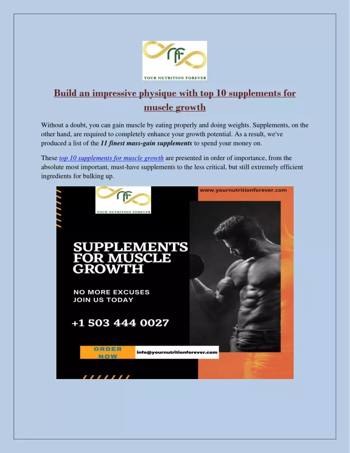 build an impressive physique with
