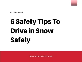 6 things to remember when driving in winter