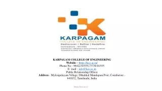 karpagam college of engineering website https