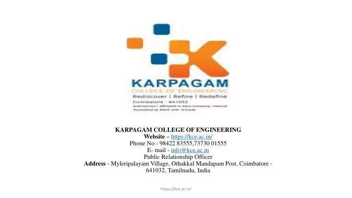 karpagam college of engineering website https