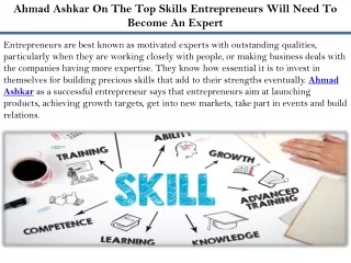 ahmad ashkar on the top skills entrepreneurs will