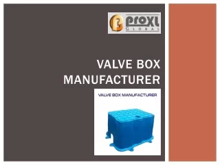 No.1 Valve Box Manufacturer