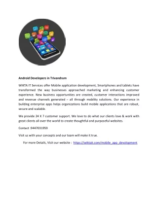 android developers in trivandrum