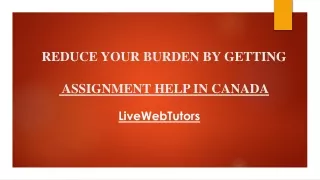 Onine Assignnment Help Canada