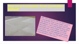 best local concreters from concreters ballarat