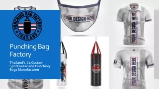 Get Punching Bags and Sportswear Customized with Your Own Logo