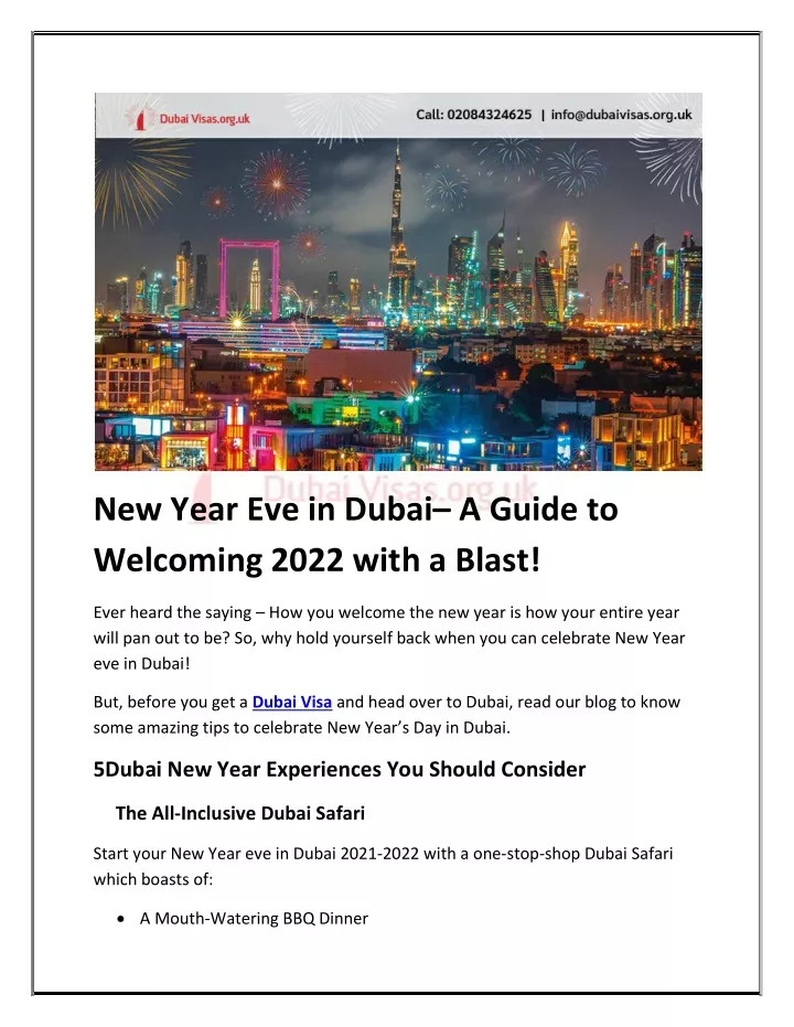 new year eve in dubai a guide to welcoming 2022