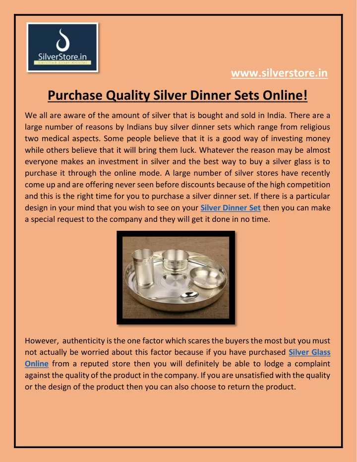 www silverstore in