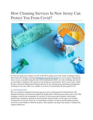how cleaning services in new jersey can protect