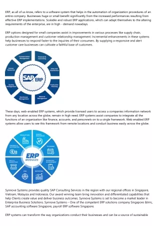 erp as all of us know refers to a software system
