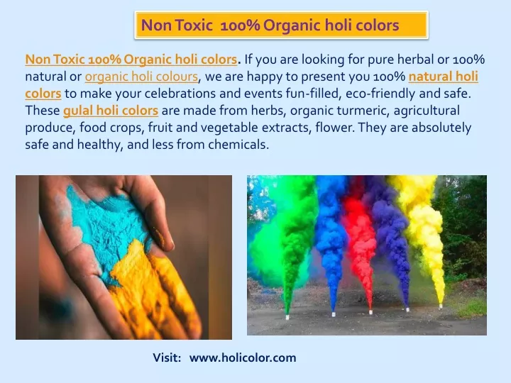 non toxic 100 organic holi colors