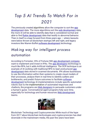 top 5 ai trends to watch for in 2021
