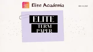 Elite term paper