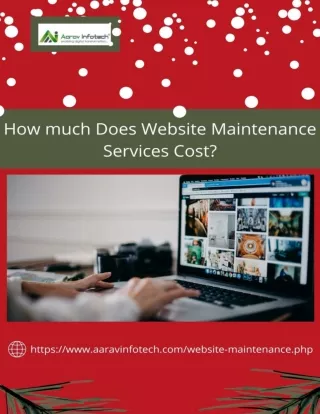 How much Does Website Maintenance Services Cost