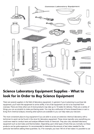 Laboratory Equipment Can Be Fun For Anyone