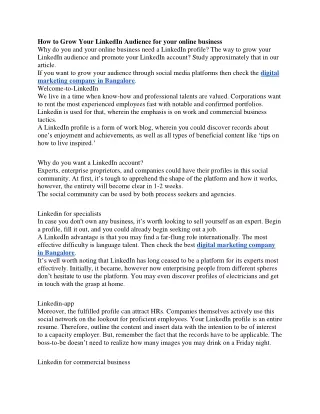 how to grow your linkedin audience for your