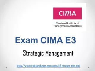 Use Coupon Code "XMAS-20" For CIMA E3 Exam