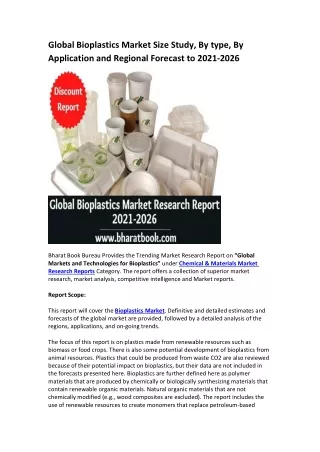 global bioplastics market size study by type