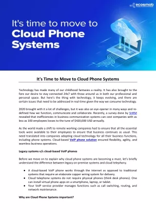 it s time to move to cloud phone systems