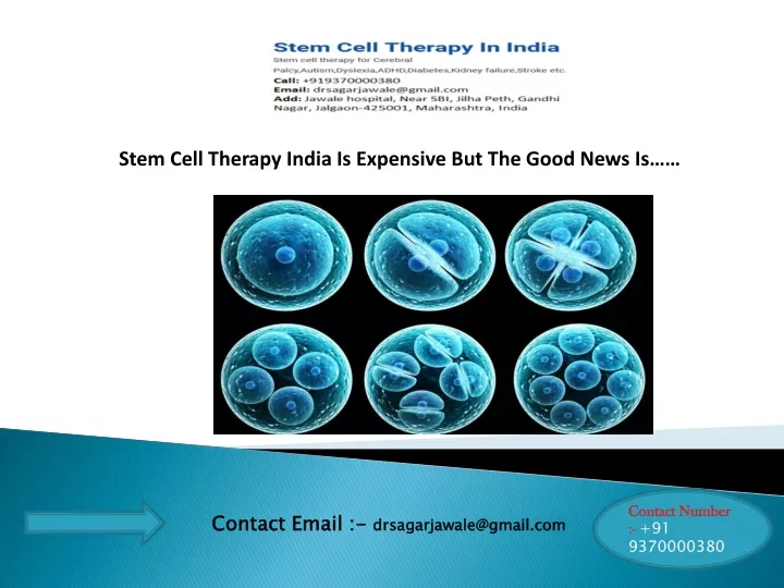 stem cell therapy india is expensive but the good