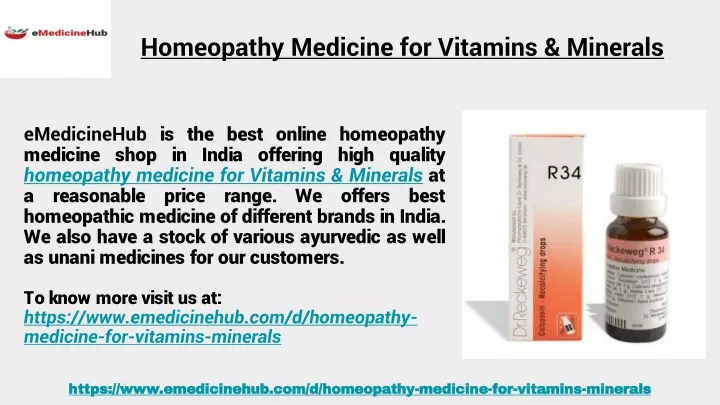 homeopathy medicine for vitamins minerals