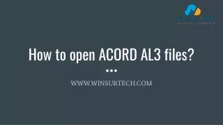 How to open ACORD AL3 files?