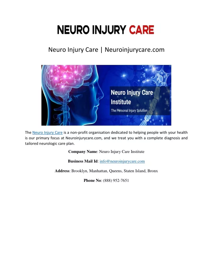 neuro injury care neuroinjurycare com