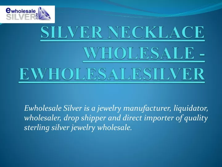 silver necklace wholesale ewholesalesilver