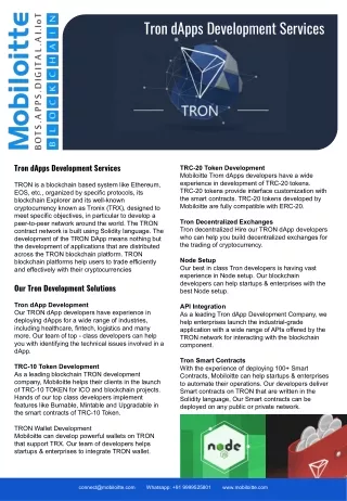 tron dapps development services