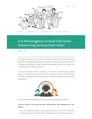 Is it Advantageous to Avail Call Center Outsourcing Services from India
