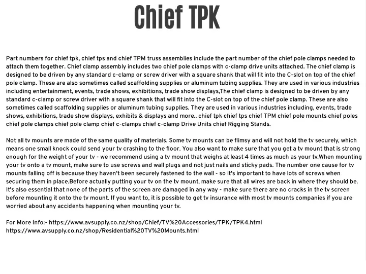chief tpk