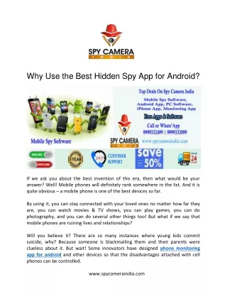 Why Use the Best Hidden Spy App for Android
