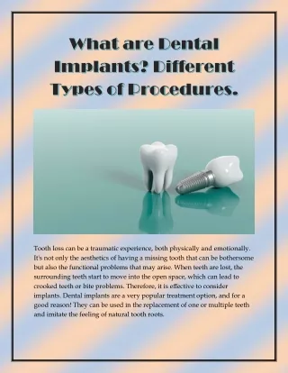 tooth loss can be a traumatic experience both
