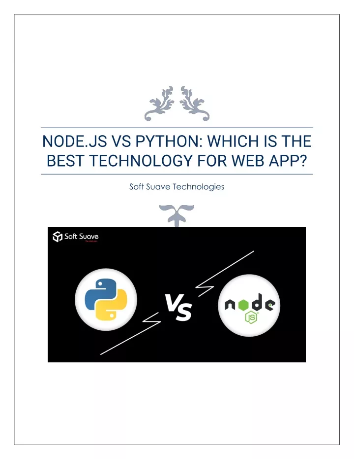 node js vs python which is the best technology