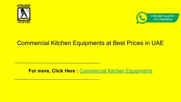 commercial kitchen equipments at best prices